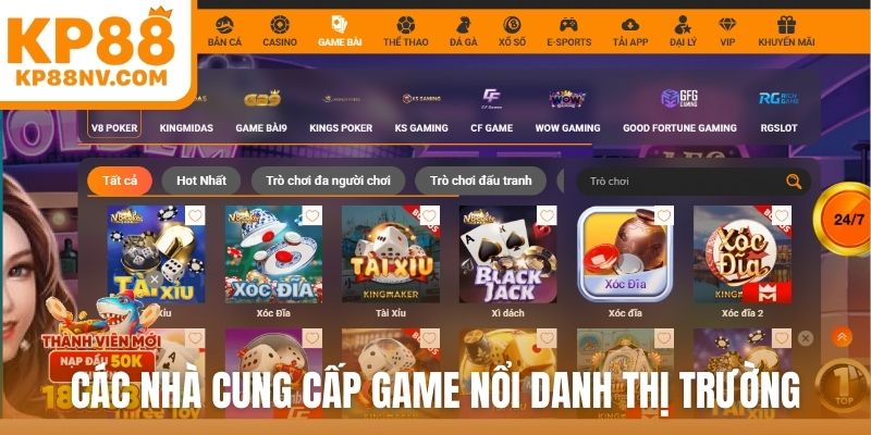 Các nhà cung cấp game nổi danh thị trường